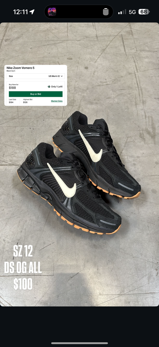 Nike Vomero 5 Black Gum SZ 12