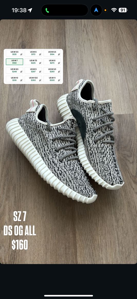 (2) Nike Presto Hello Kitty SZ 8 + Yeezy Turtledove SZ 7