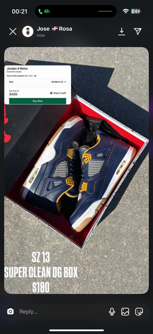 Jordan 4 Dunk From Above SZ 13