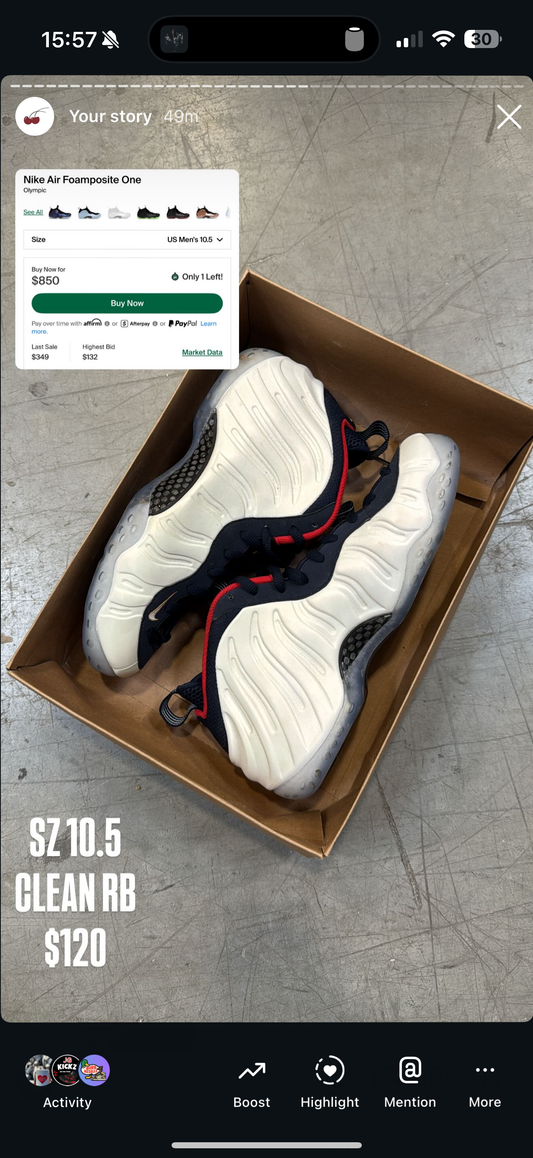 Nike Air Foamposite Olympic SZ 10.5