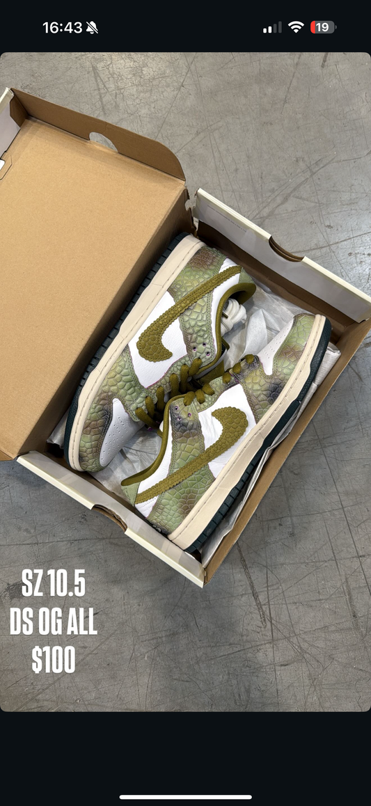 (2) Nike SB Dunk Low Chameleon SZ 10.5 + Nike SB Dunk Low Haley Wilson SZ 11.5