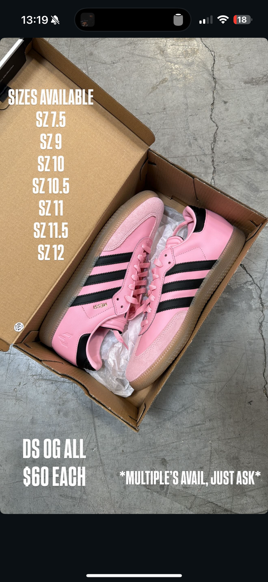Adidas Samba Messi LT Pink Black SZ 8M/9W
