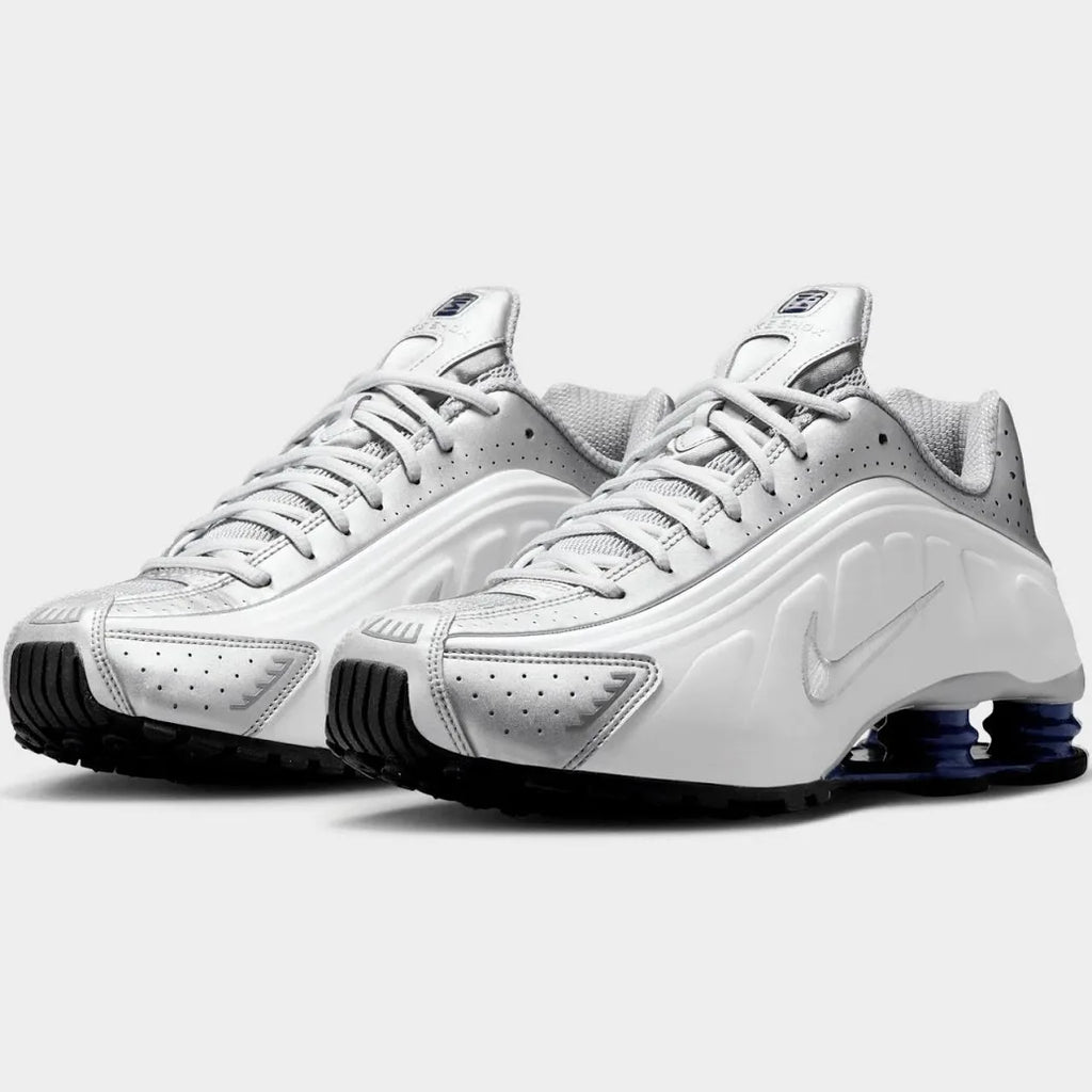 Nike Shox R4 Metallic Silver Deep Royal Blue