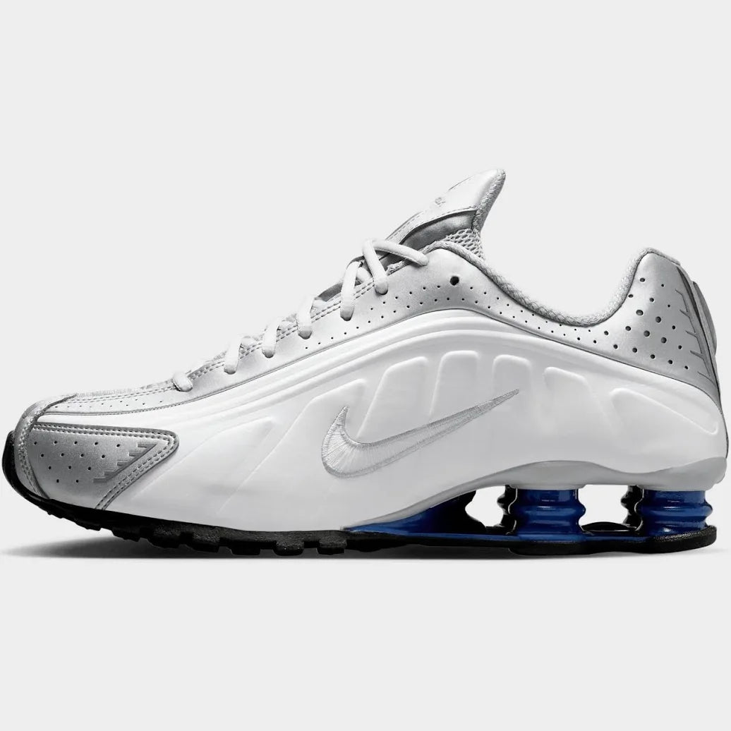 Nike Shox R4 Metallic Silver Deep Royal Blue