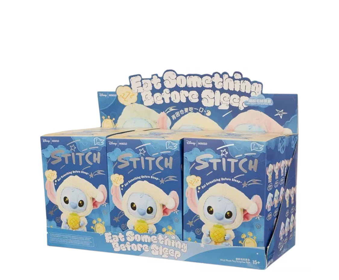 Miniso Top Toy Disney Stitch Eating Something Before Sleep