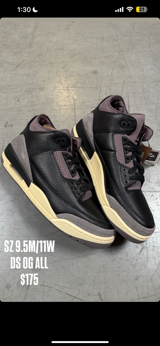 Jordan 3 A Ma Maniere While You Were Sleeping SZ 9.5M/11W