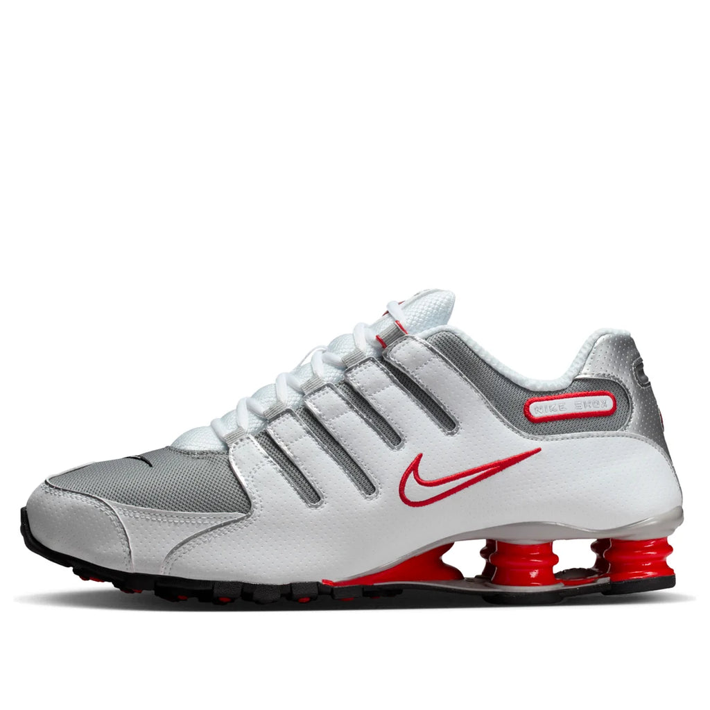 Nike Shox NZ White Red Metallic Silver