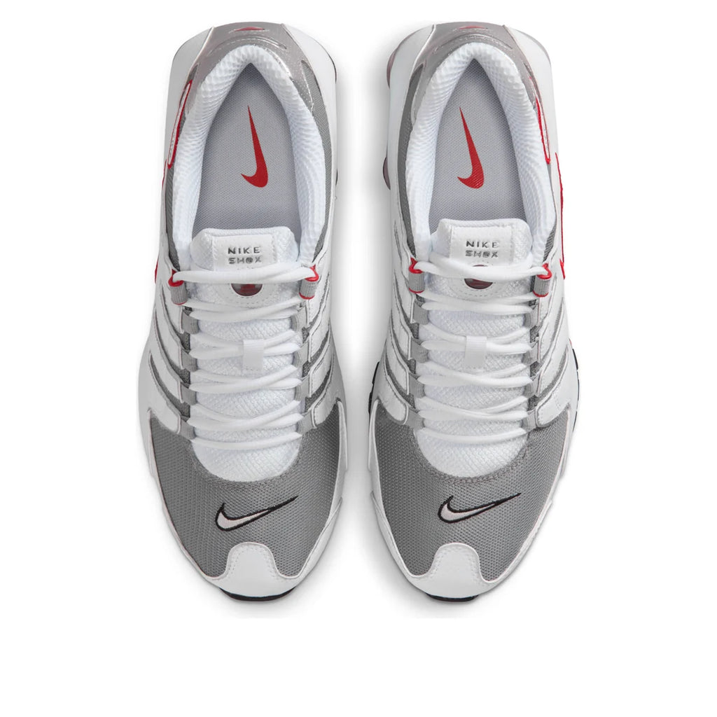 Nike Shox NZ White Red Metallic Silver