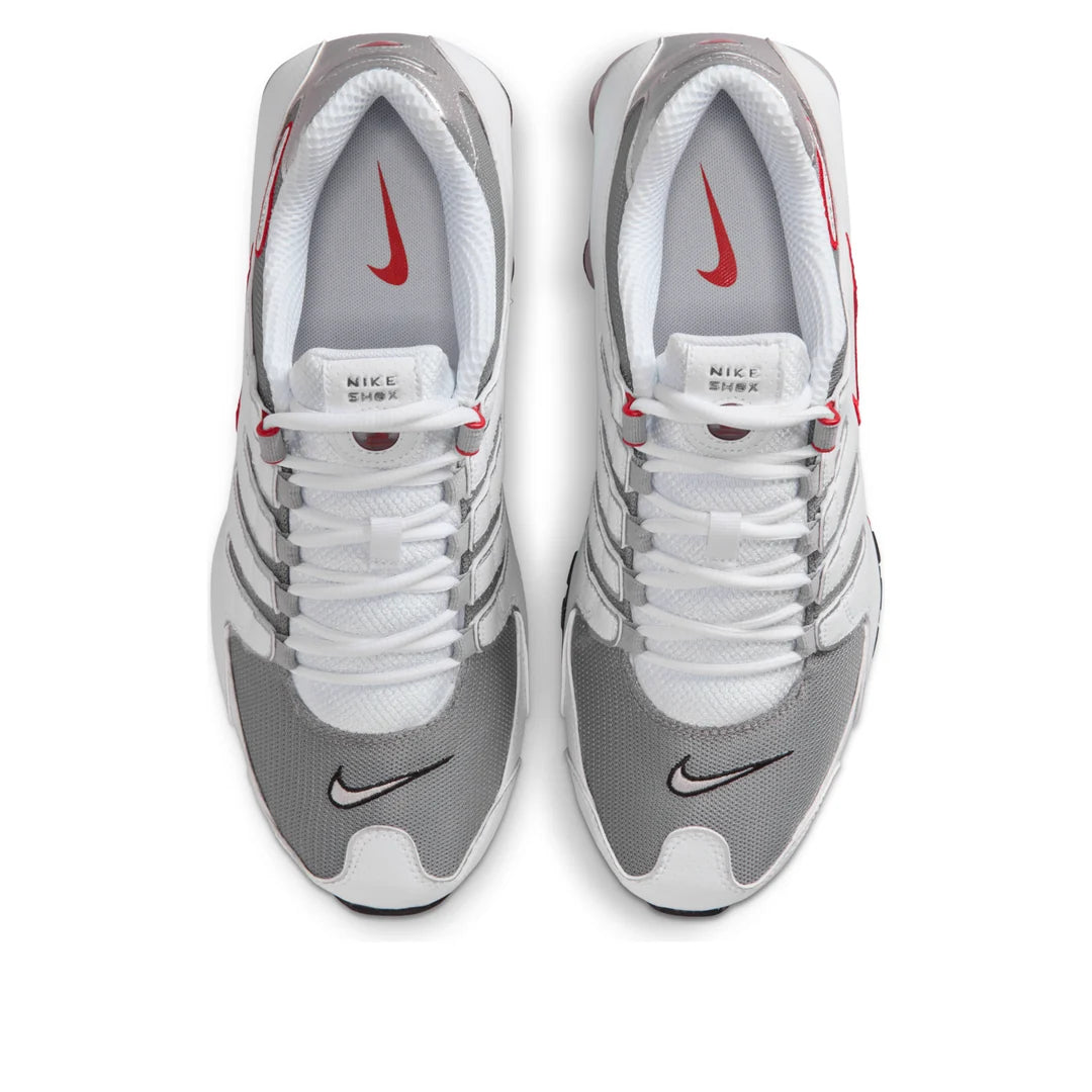 Nike Shox NZ White Red Metallic Silver