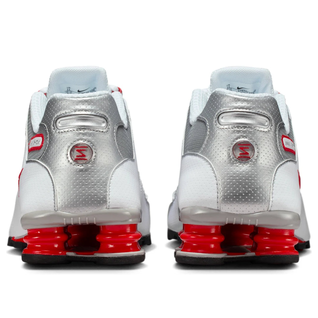 Nike Shox NZ White Red Metallic Silver