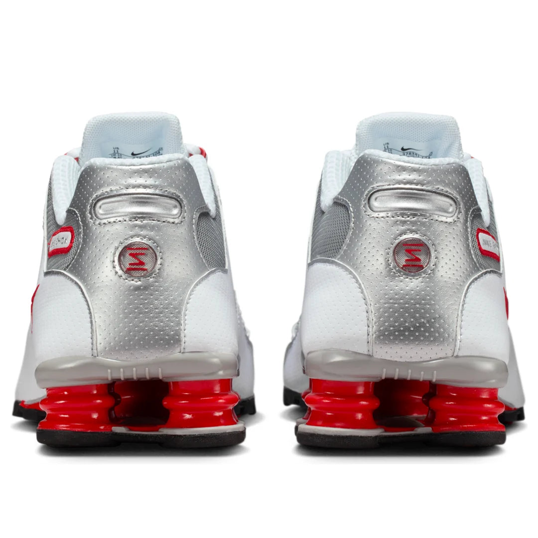 Nike Shox NZ White Red Metallic Silver