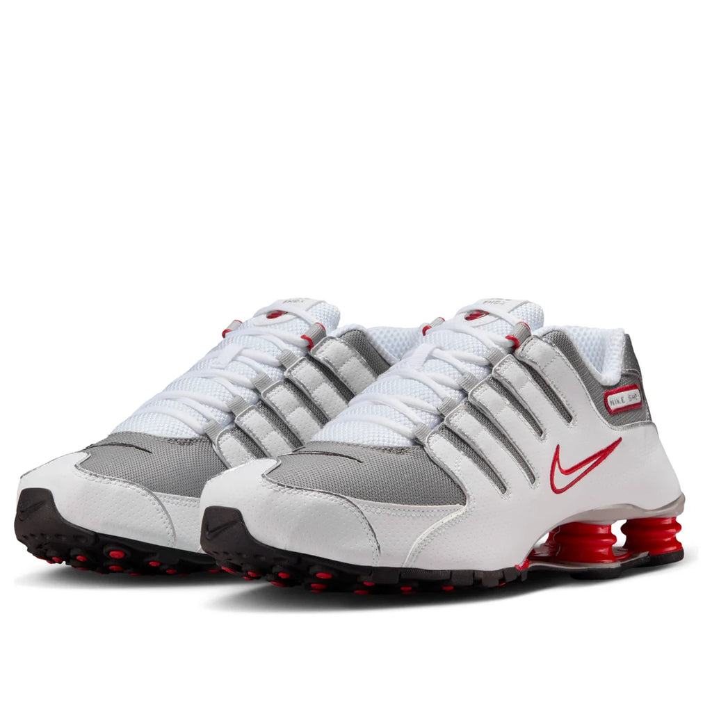 Nike Shox NZ White Red Metallic Silver