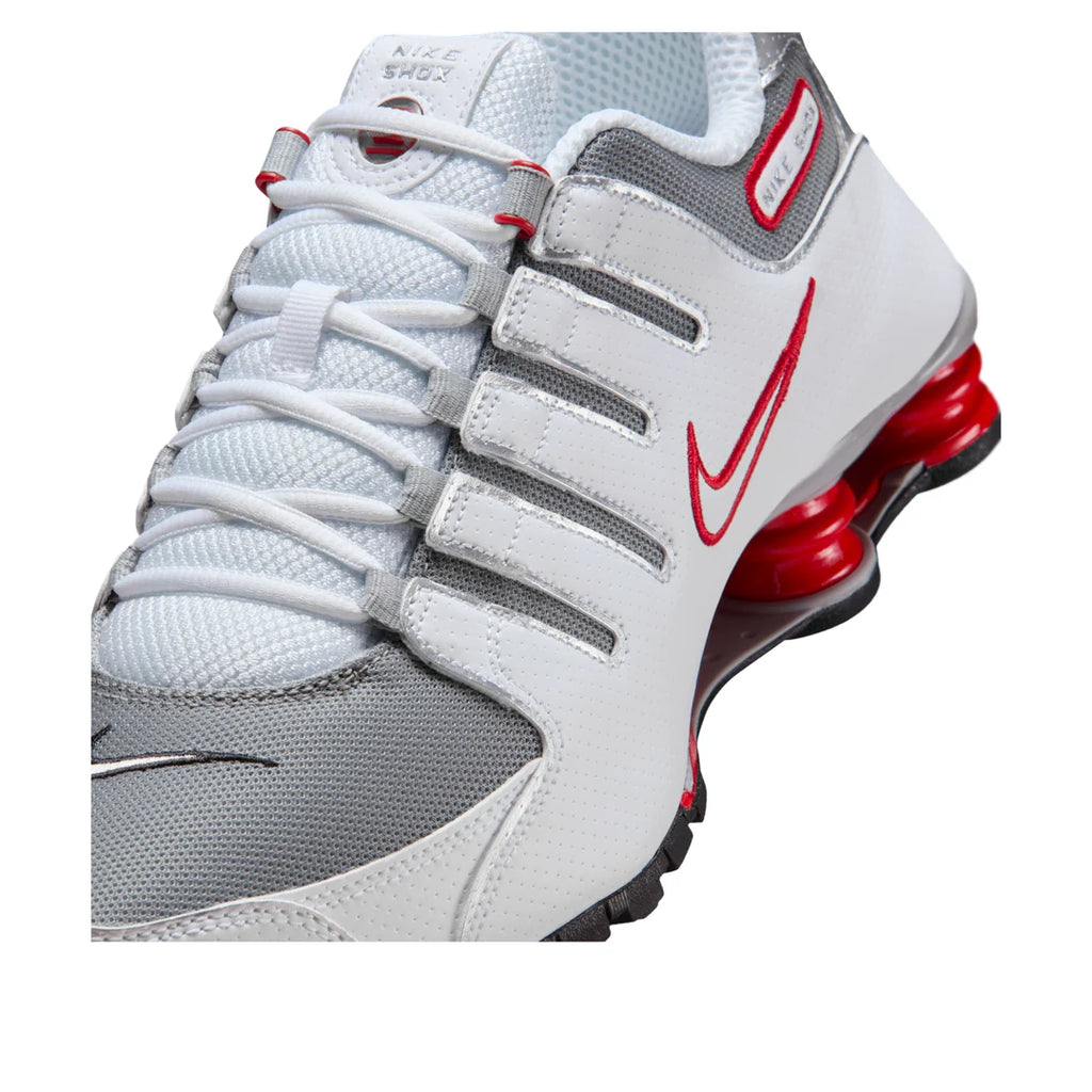 Nike Shox NZ White Red Metallic Silver