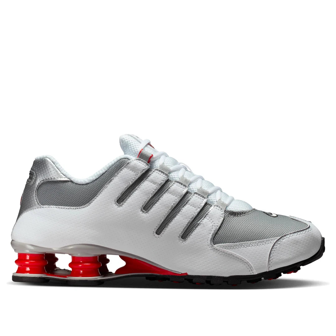 Nike Shox NZ White Red Metallic Silver