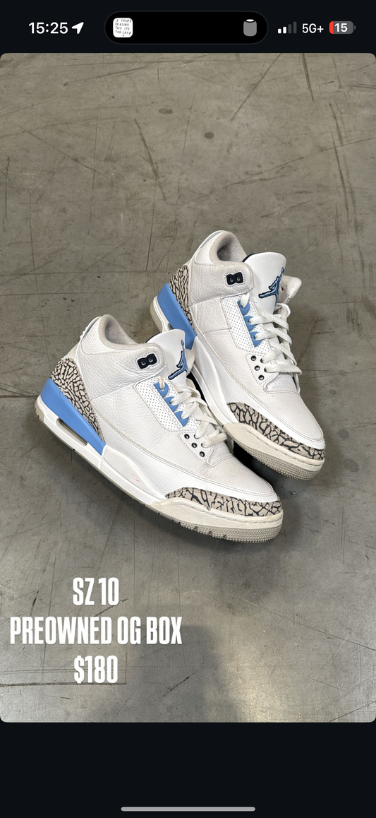 Jordan 3 UNC SZ 10