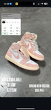 (2) Jordan 1 Washed Pink SZ 8W & 7.5W