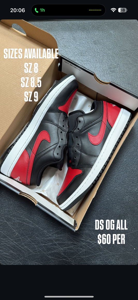 Jordan 1 Low Bred Twist SZ 8.5