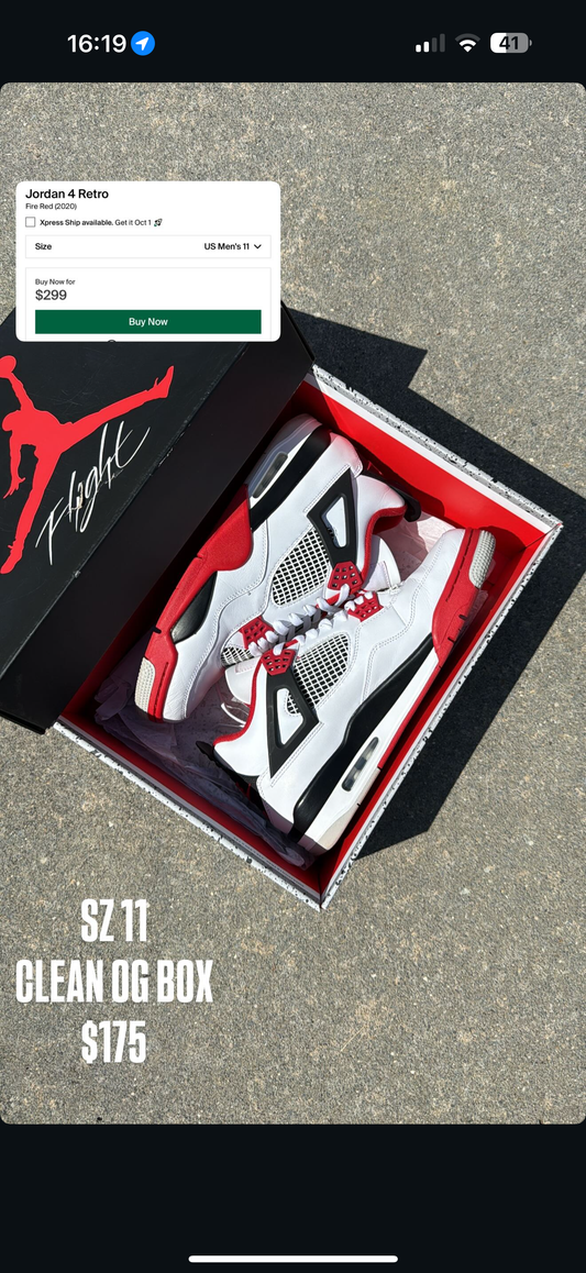 Jordan 4 Fire Red SZ 11