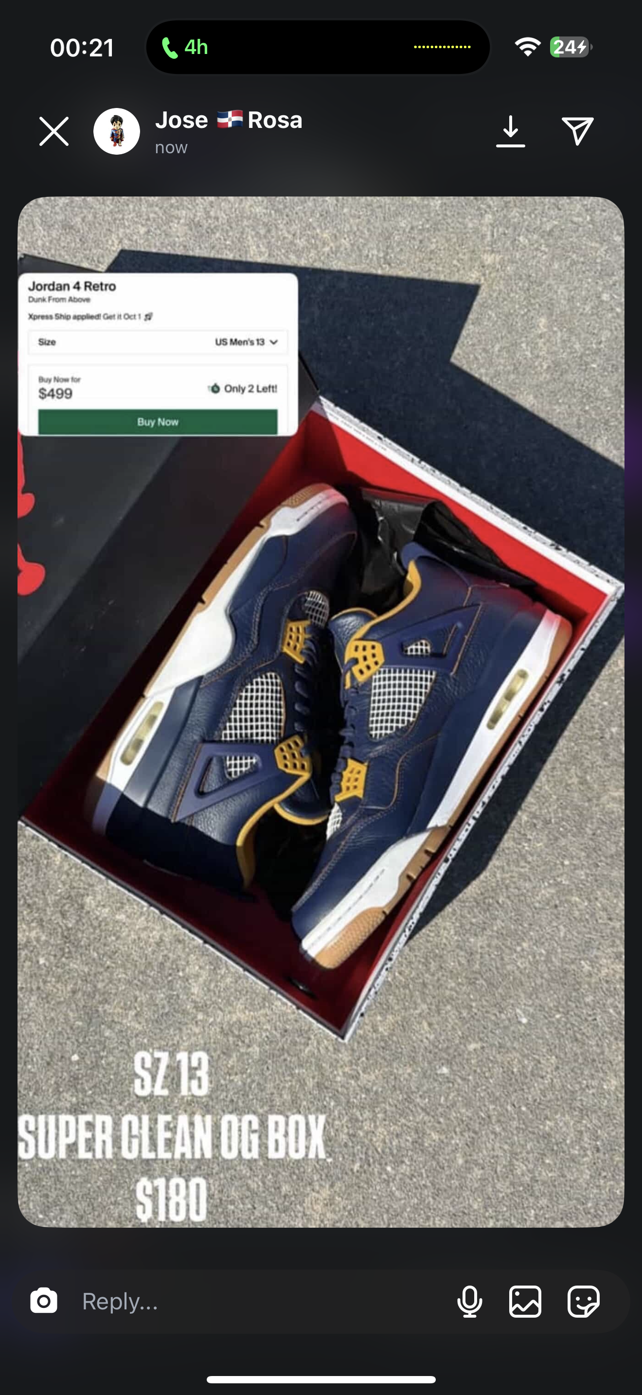 Jordan 4 Dunk From Above SZ 13