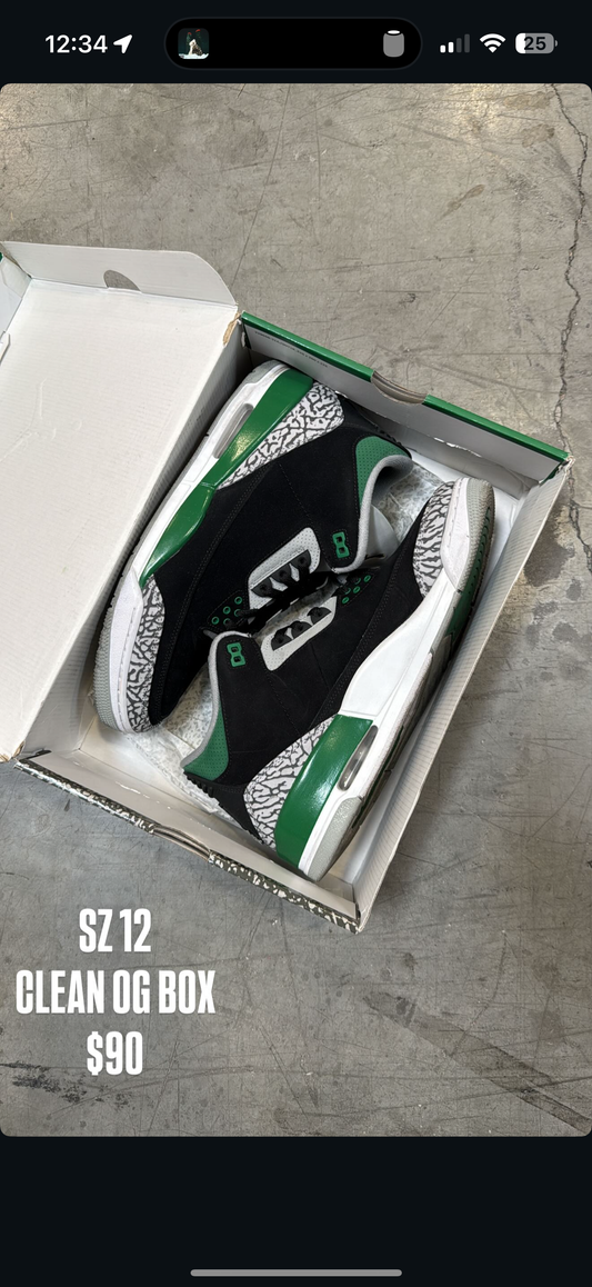 Jordan 3 Pine Green SZ 12