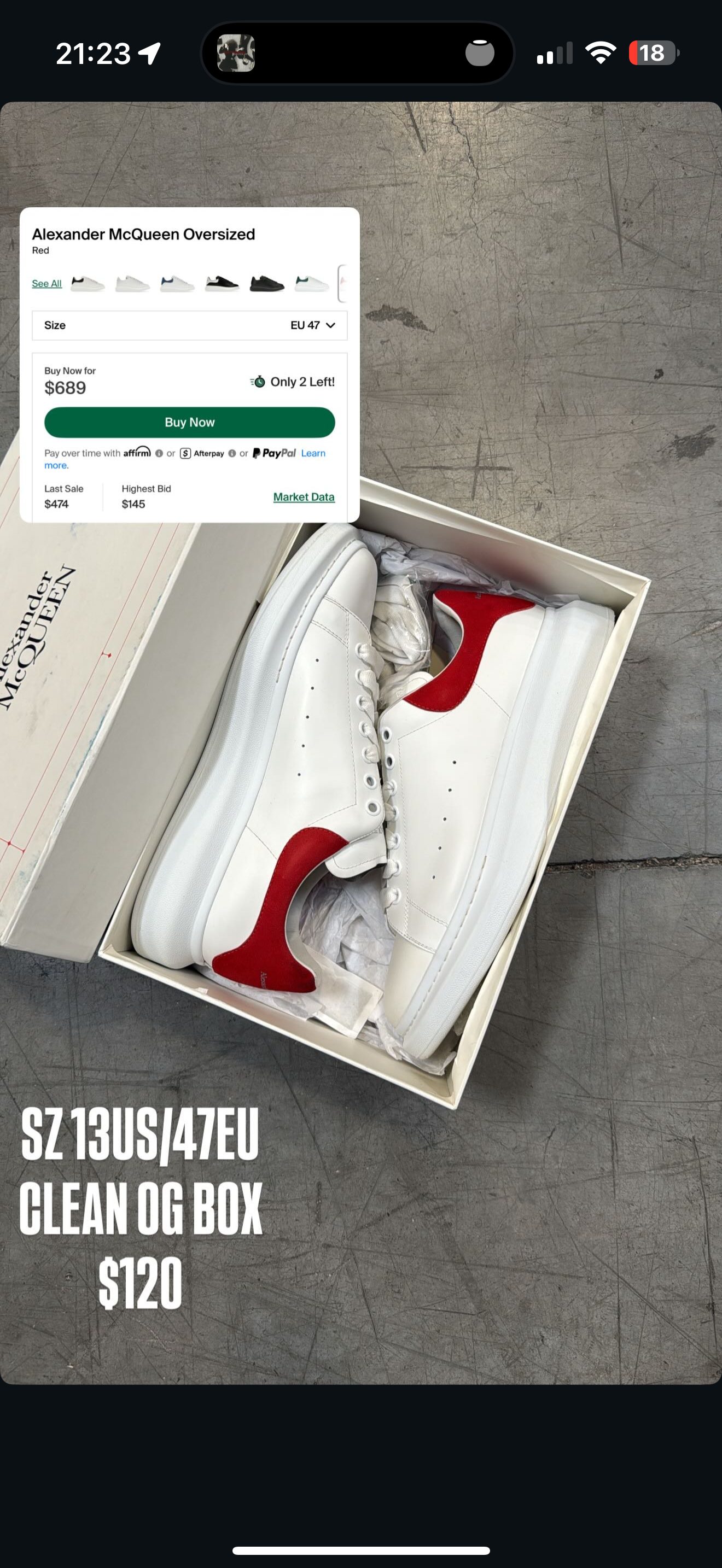 Alexander McQueen Red SZ 13US