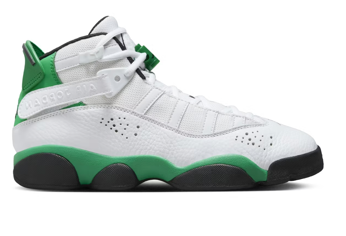 Jordan 6 Rings White Black Lucky Green (GS) SZ 5.5Y / 7W