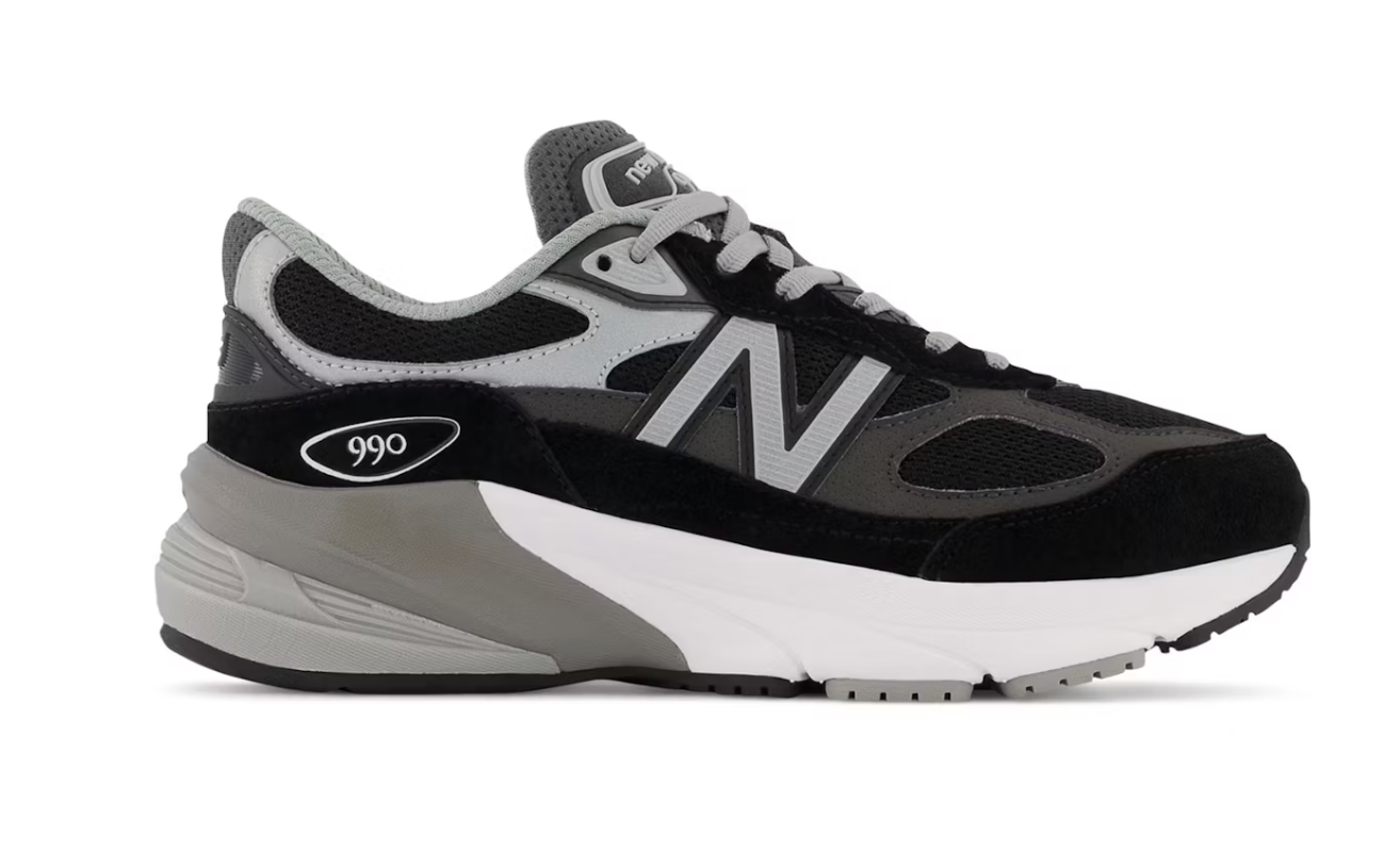 New Balance FuelCell 990v6 Black Silver (GS) SZ 7Y / 8.5W