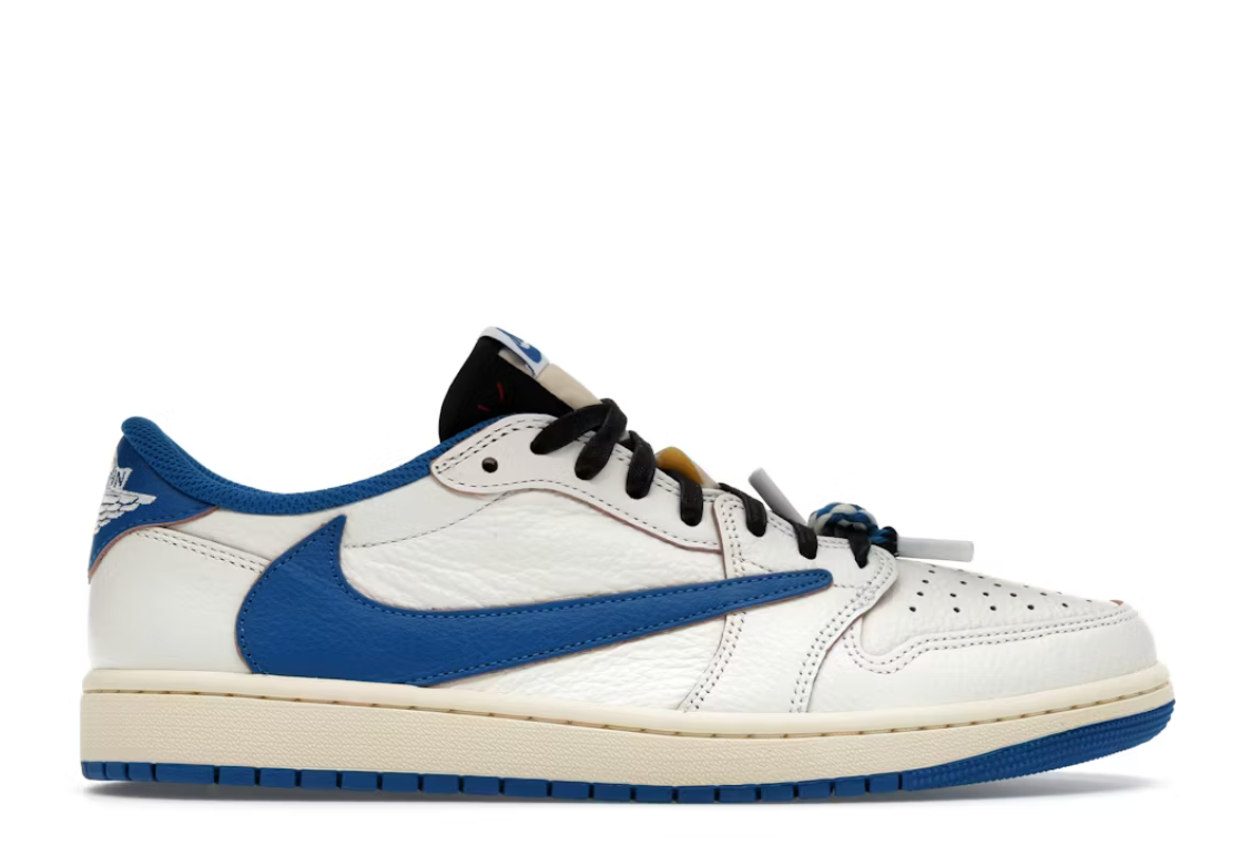 Jordan 1 Retro Low OG SP Fragment x Travis Scott Sail Military Blue SZ 10M / 11.5W