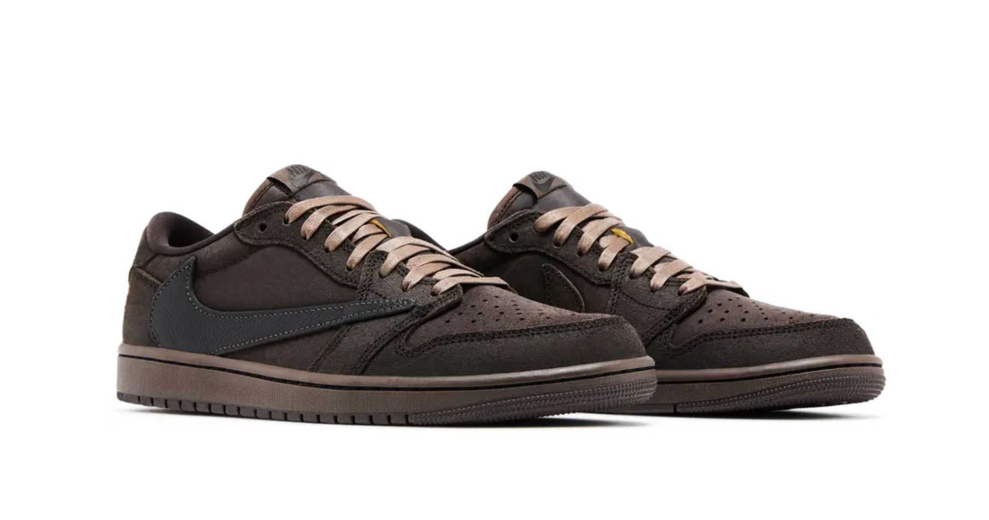 Jordan 1 Retro Low OG SP Travis Scott Velvet Brown SZ 8M / 9.5W (Box damaged)