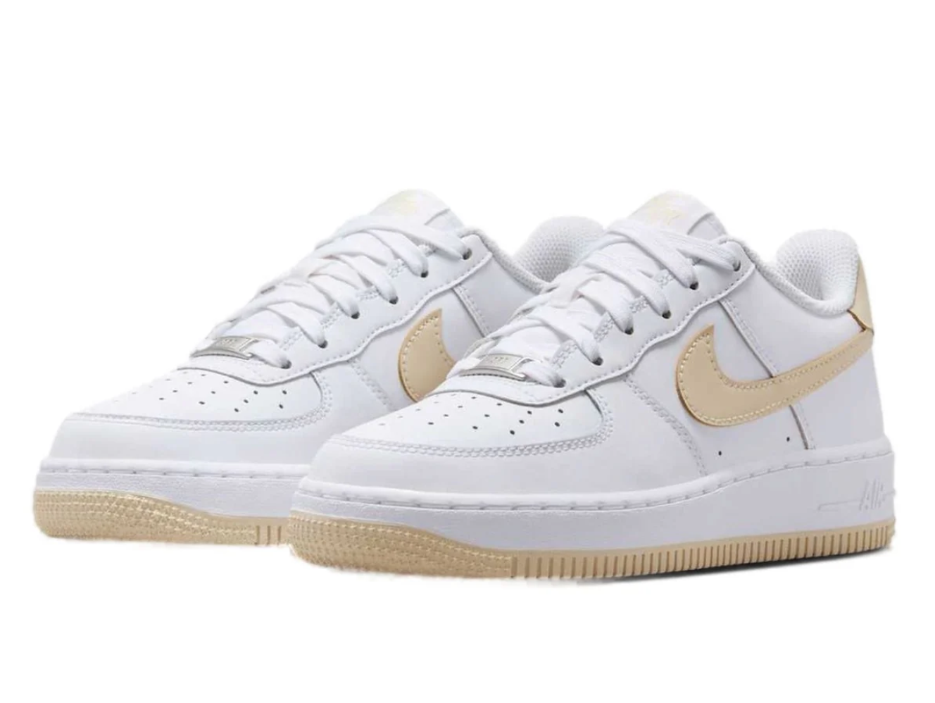 Nike Air Force 1 White Light Khaki (GS) SZ 5Y / 6.5W