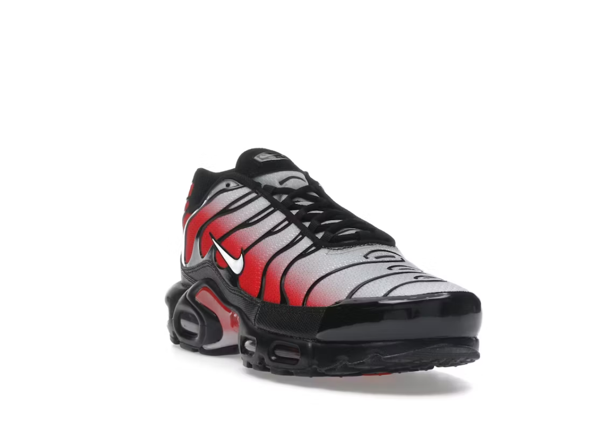 Nike Air Max Plus Pure Platinum University Red Black White SZ 9M / 10.5W