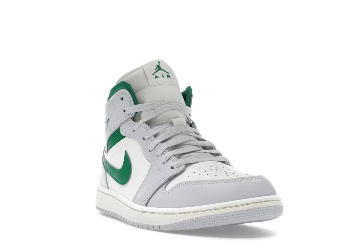 Jordan 1 Mid White Pure Platinum Pine Green SZ 9M / 10.5W